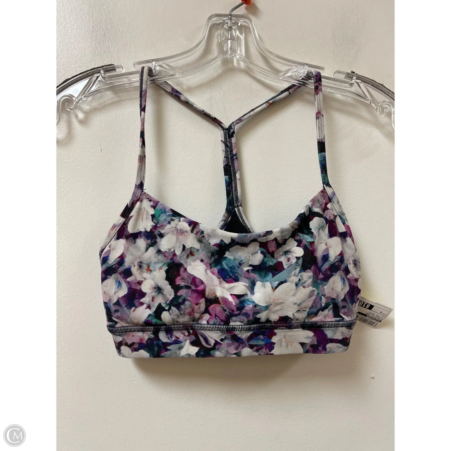 Athletic Bra By Lululemon In Floral Print, Size: 4