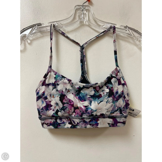Athletic Bra By Lululemon In Floral Print, Size: 4