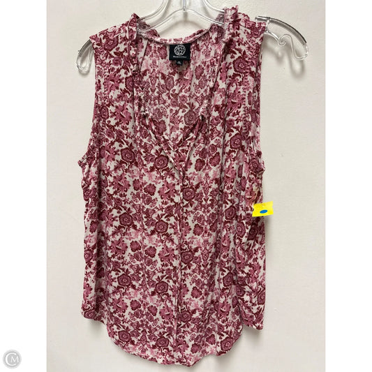 Top Sleeveless By Bobeau In Pink & White, Size: Xl