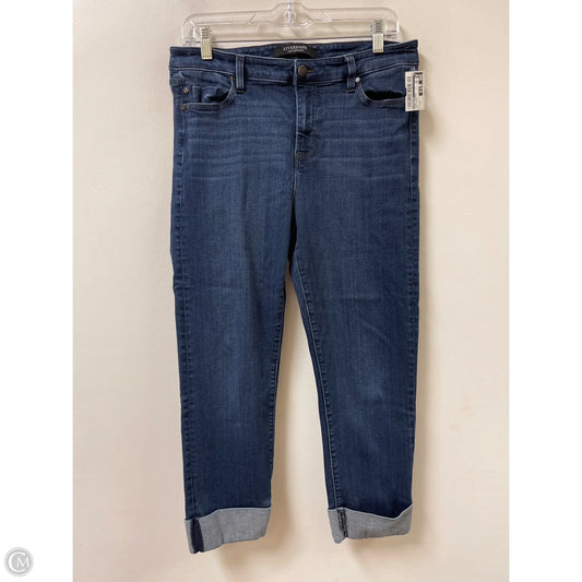 Jeans Cropped By Liverpool In Blue Denim, Size: 12