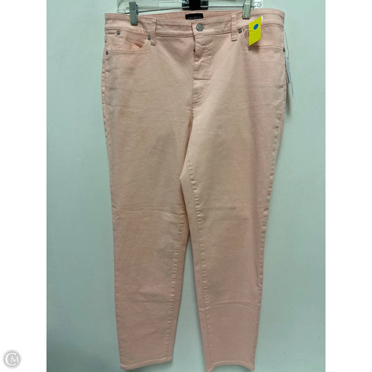 Jeans Skinny By Talbots In Pink Denim, Size: 14