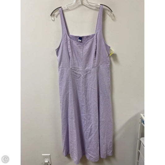 Dress Casual Midi By Old Navy In Purple, Size: L