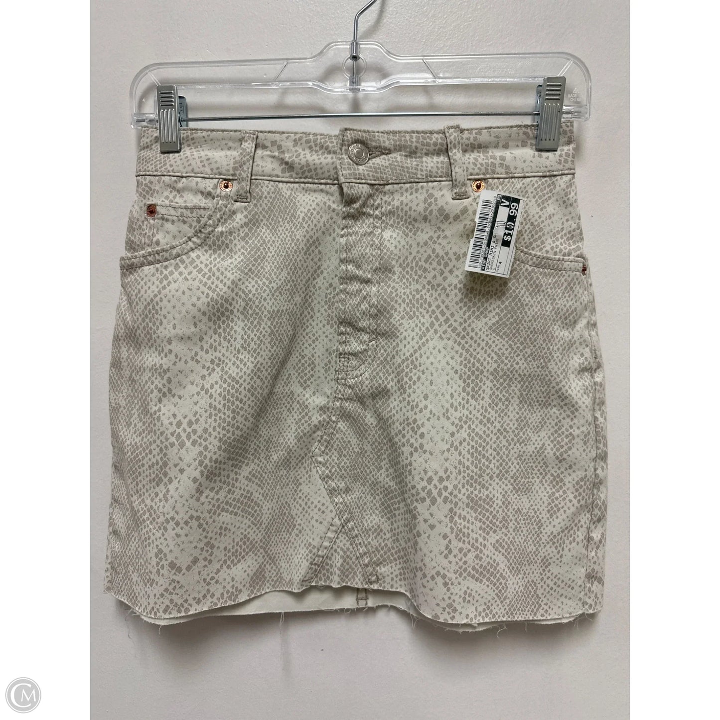 Skirt Mini & Short By Top Shop In Snakeskin Print, Size: 4