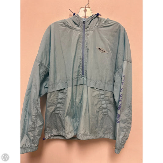 Jacket Windbreaker By Champion In Blue, Size: Xl
