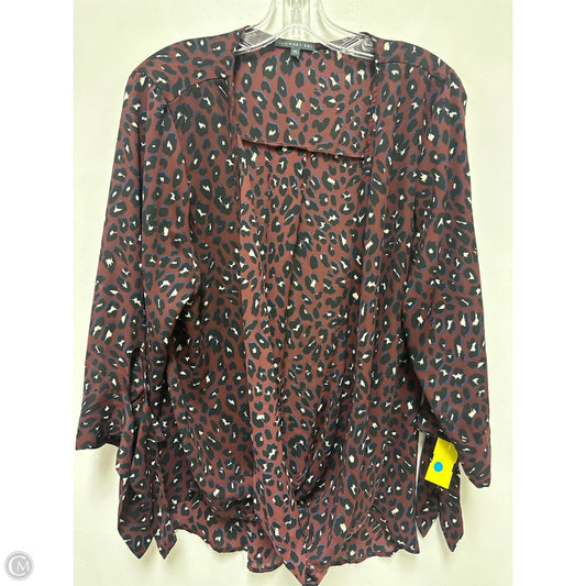 Top Long Sleeve By West Kei In Animal Print, Size: Xl