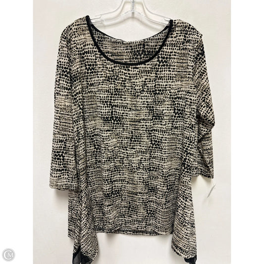 Top Long Sleeve By Clothes Mentor In Black & Brown, Size: L