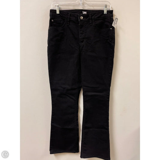 Jeans Flared By Lee In Black Denim, Size: 8p