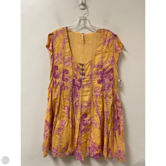 Dress Casual Short By Free People In Purple & Yellow, Size: M
