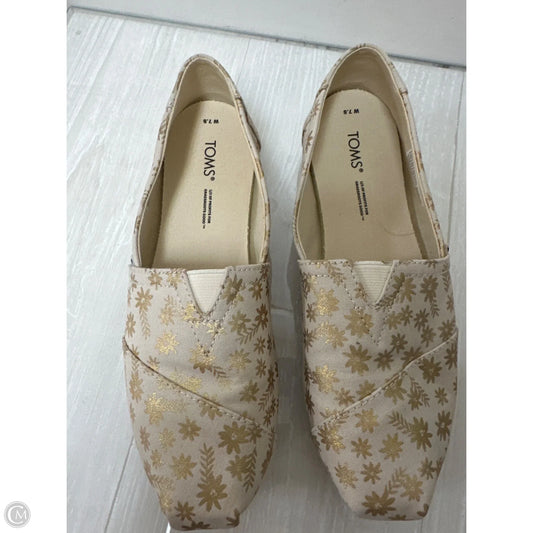 Shoes Flats By Toms In Gold, Size: 7.5