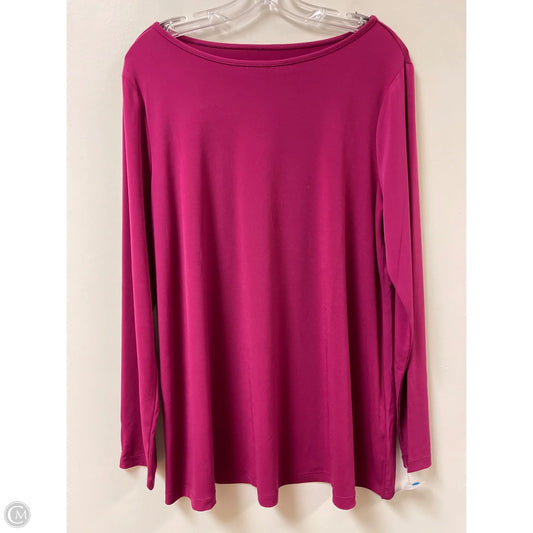 Top Long Sleeve By Susan Graver In Purple, Size: L