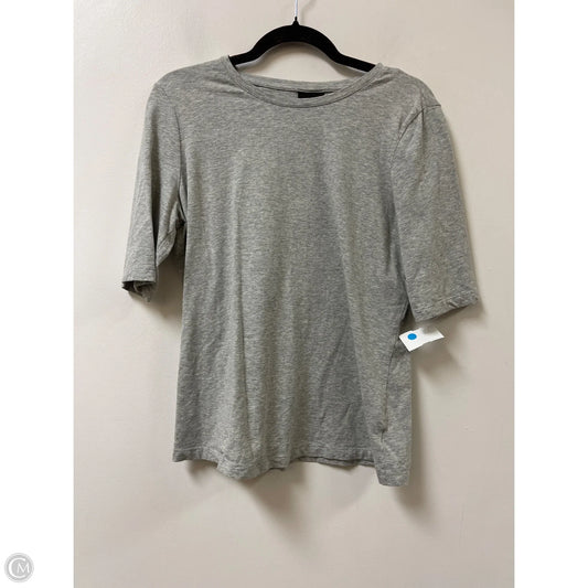 Top Short Sleeve By Who What Wear In Grey, Size: L