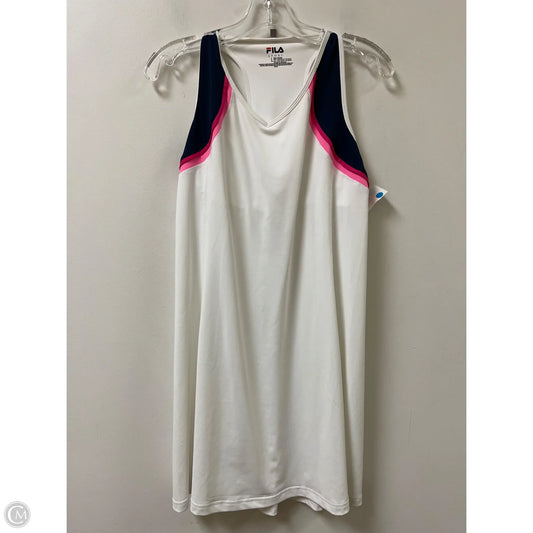 Athletic Dress By Fila In White, Size: L