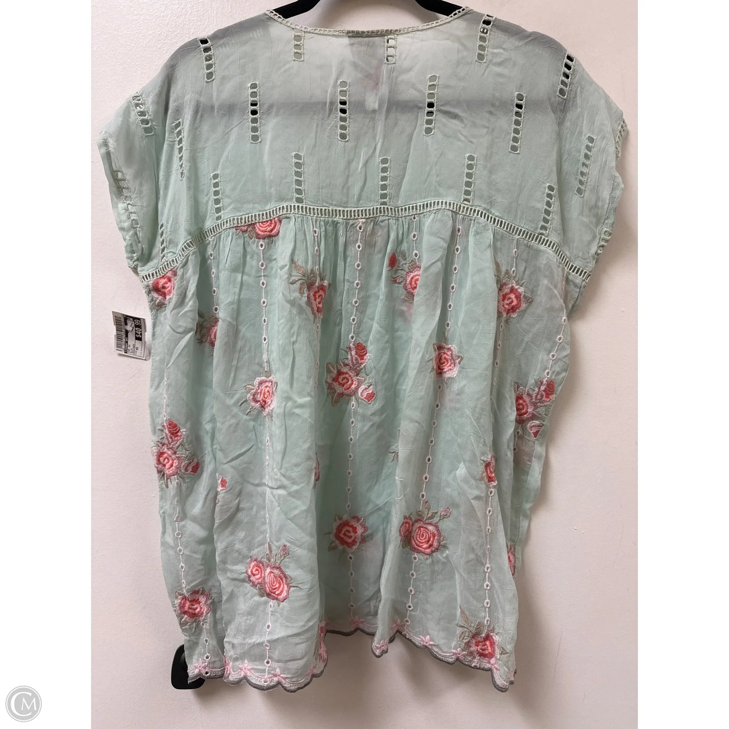 Top Short Sleeve By Johnny Was In Blue, Size: Xs