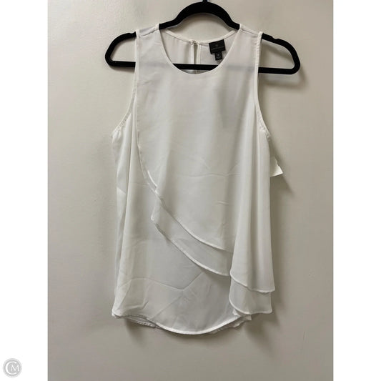 Top Sleeveless By Worthington In White, Size: M