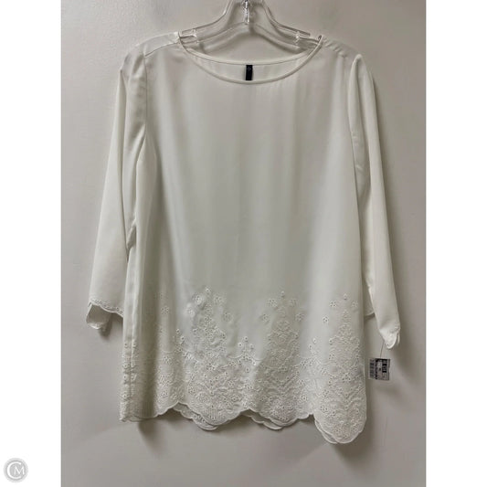 Top Long Sleeve By Not Your Daughters Jeans In White, Size: Xs