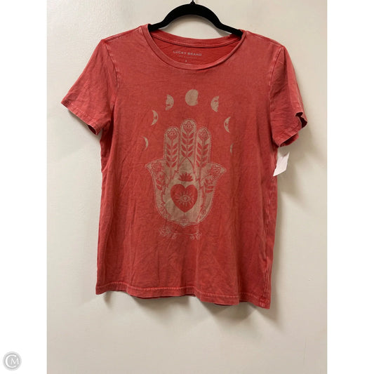 Top Short Sleeve By Lucky Brand In Pink, Size: S