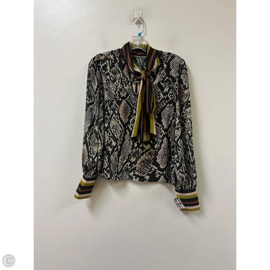 Top Long Sleeve By Worthington In Snakeskin Print, Size: Xs