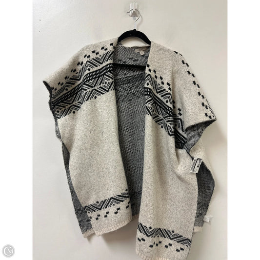 Shawl By Loft In Black & Cream, Size: Xs