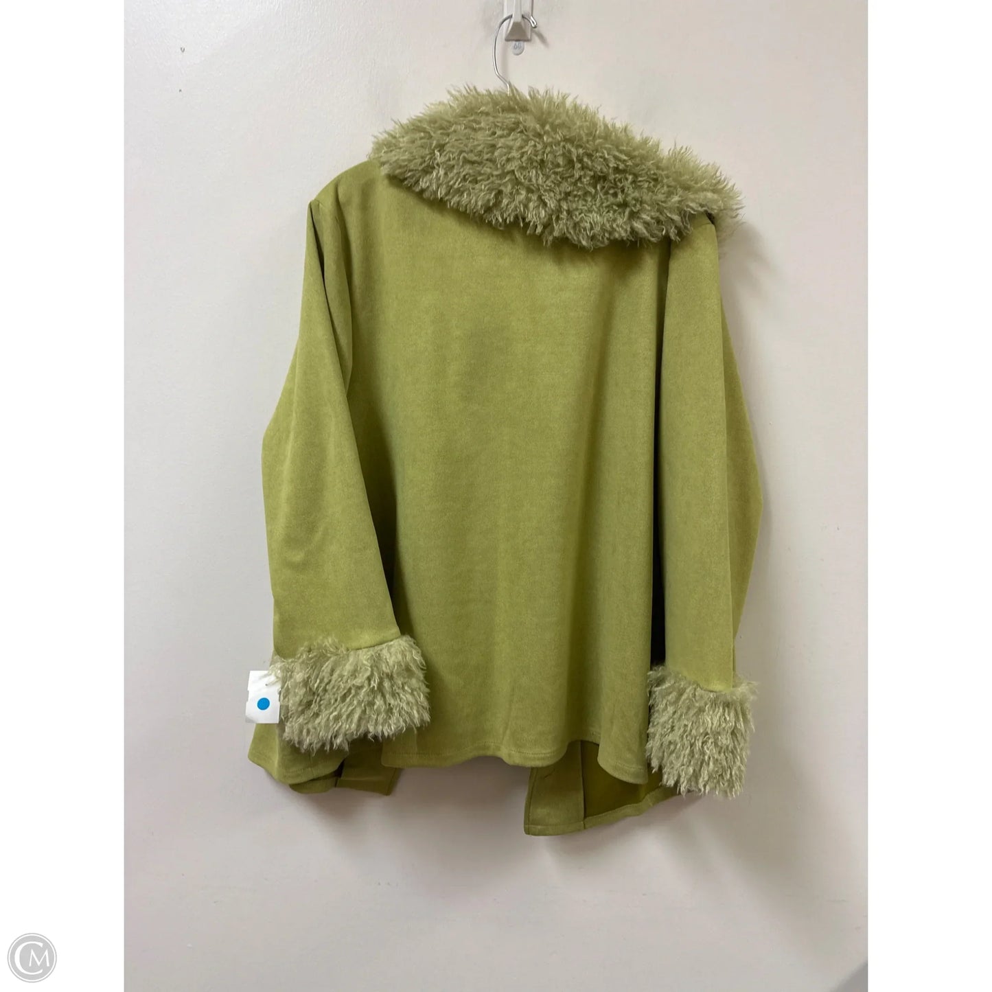 Jacket Faux Fur & Sherpa By Shein In Green, Size: 2x