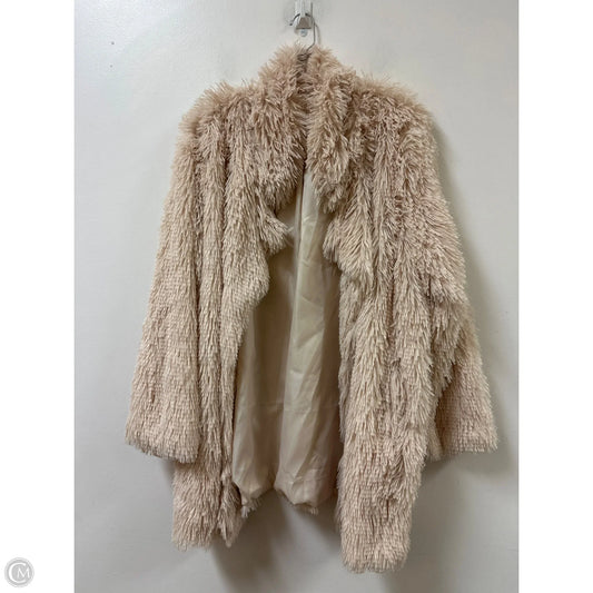 Coat Faux Fur & Sherpa By Shein In Cream, Size: 2x