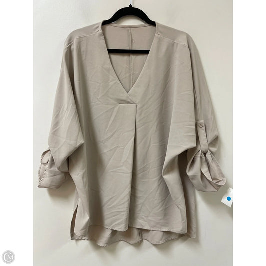 Top Long Sleeve By Shein In Cream, Size: L
