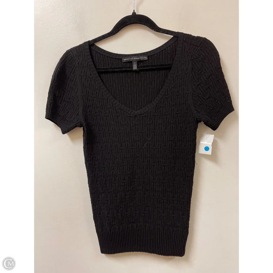 Top Short Sleeve By White House Black Market In Black, Size: S
