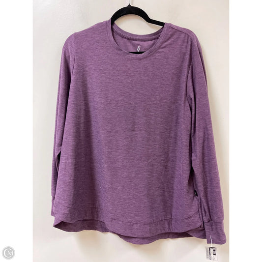 Athletic Top Long Sleeve Crewneck By Skechers In Purple, Size: Xl