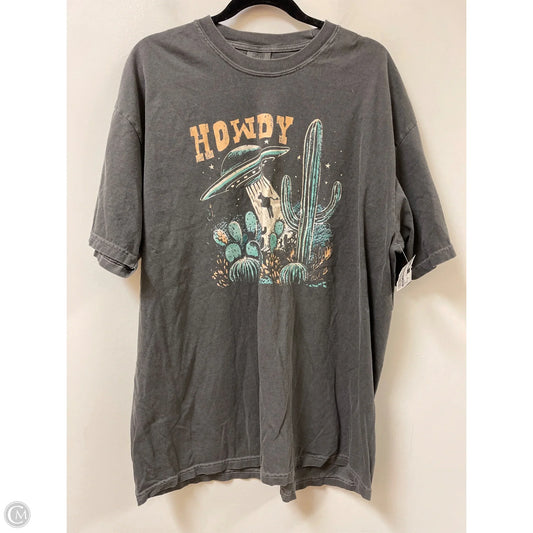 Top Short Sleeve By Comfort Colors In Grey, Size: 2x