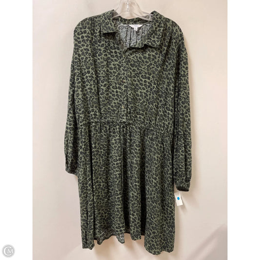 Dress Casual Short By Time And Tru In Black & Green, Size: Xl