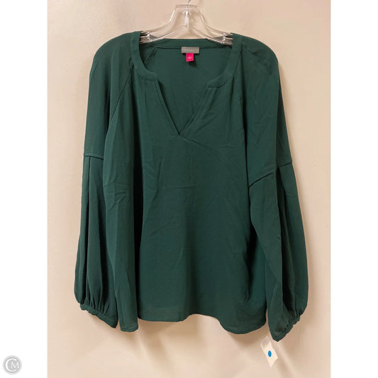 Top Long Sleeve By Vince Camuto In Green, Size: L