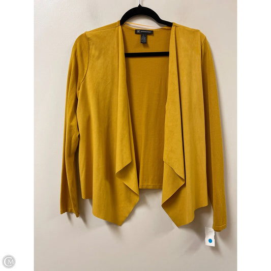 Sweater Cardigan By Inc In Yellow, Size: L