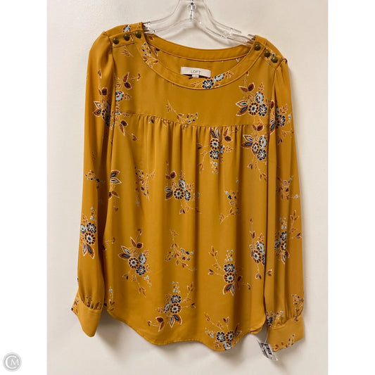 Top Long Sleeve By Loft In Yellow, Size: M