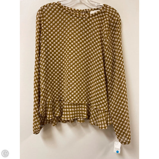 Top Long Sleeve By Loft In Brown, Size: M