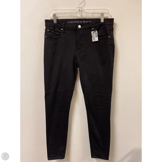 Jeans Skinny By Articles Of Society In Black Denim, Size: 12