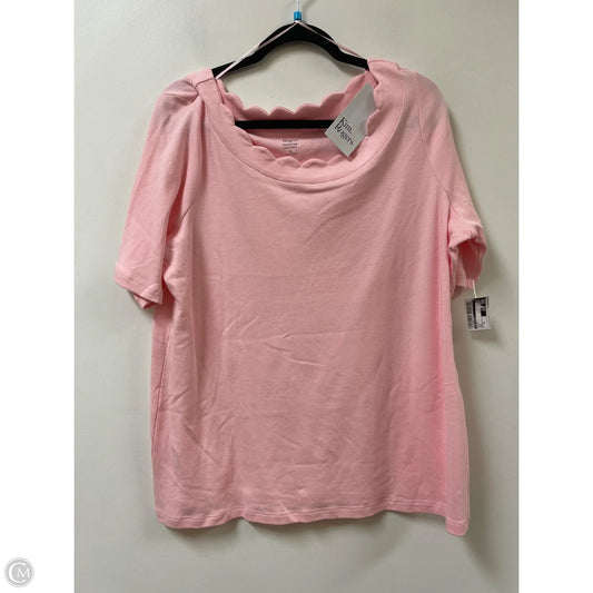 Top Short Sleeve By Kim Rogers In Pink, Size: Xl
