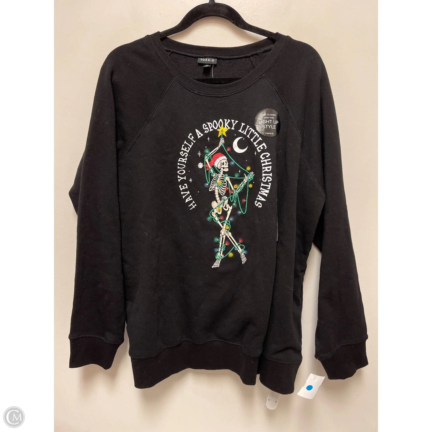 Sweatshirt Crewneck By Torrid In Black, Size: L