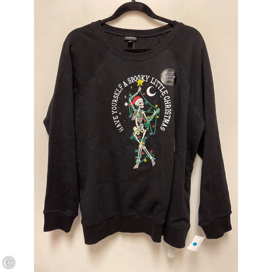 Sweatshirt Crewneck By Torrid In Black, Size: L