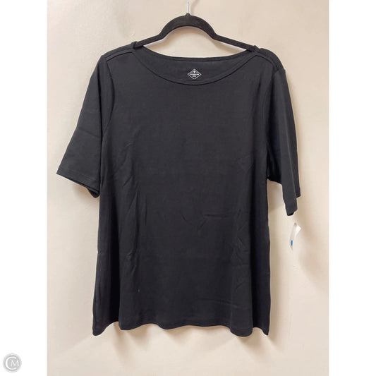 Top Short Sleeve By St Johns Bay In Black, Size: 1x