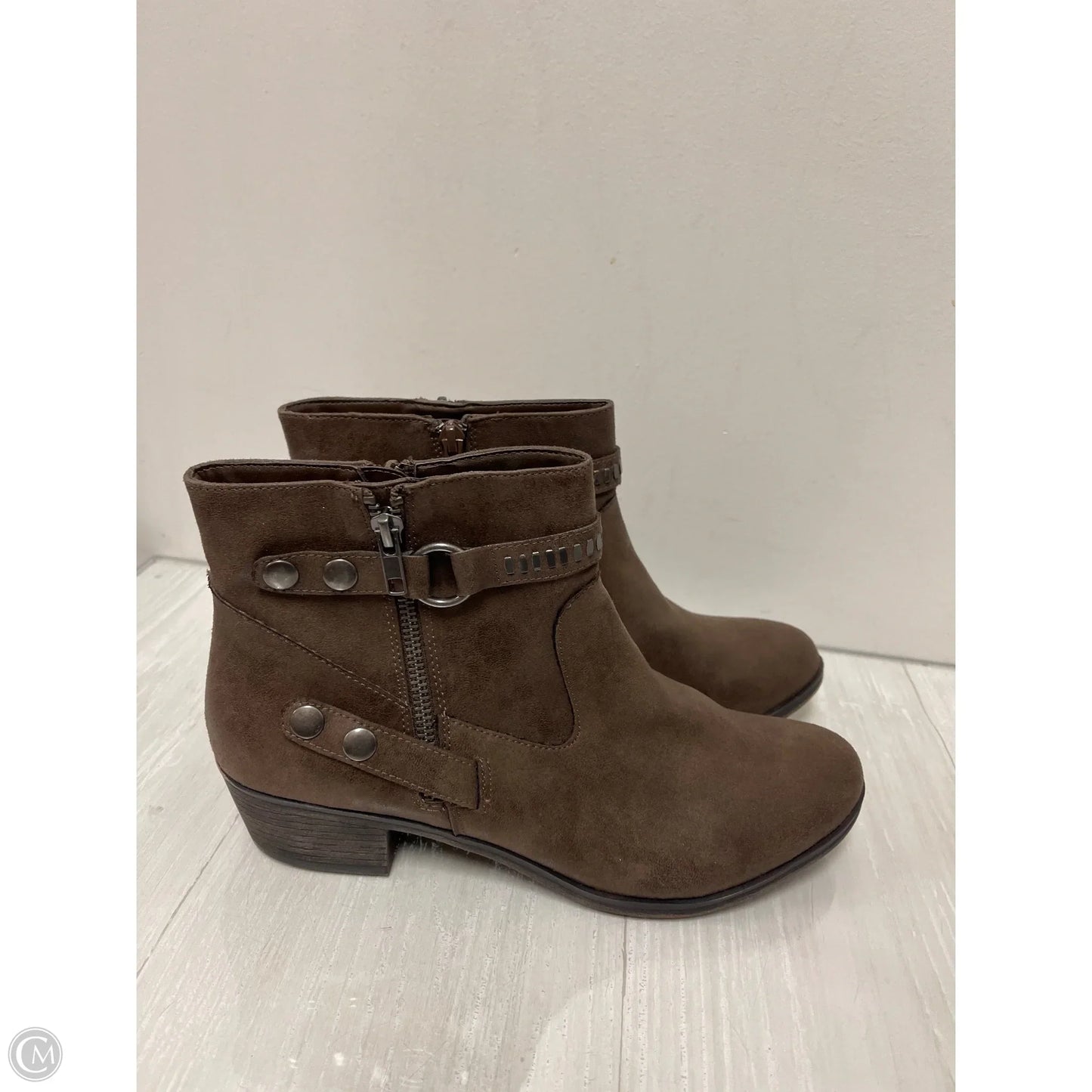 Boots Ankle Flats By Ana In Brown, Size: 11