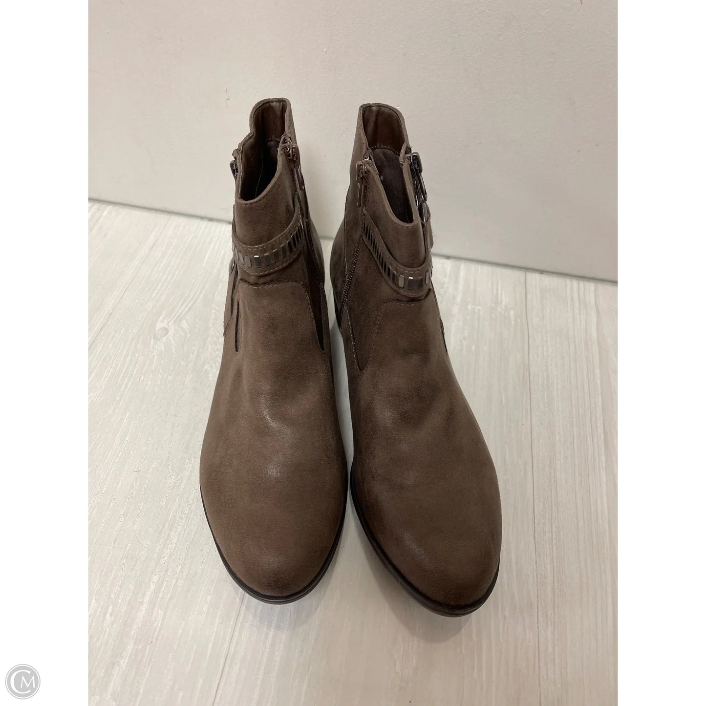 Boots Ankle Flats By Ana In Brown, Size: 11