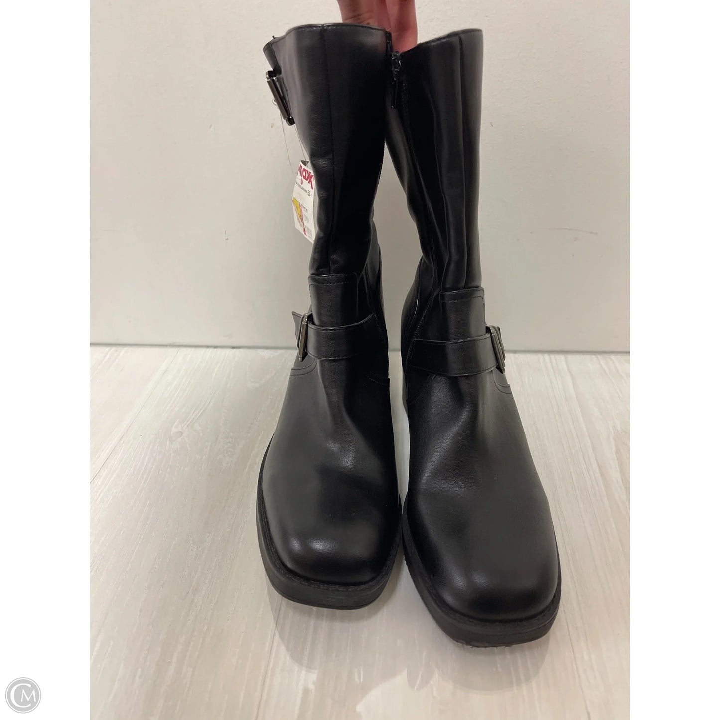 Boots Mid-calf Heels By Kenneth Cole Reaction In Black, Size: 9.5