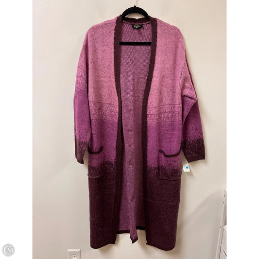 Sweater Cardigan By Jessica Simpson In Purple, Size: L