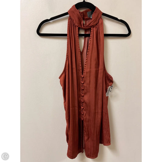 Top Sleeveless By Anthropologie In Orange, Size: M