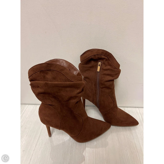 Boots Ankle Heels By Jessica Simpson In Brown, Size: 9.5