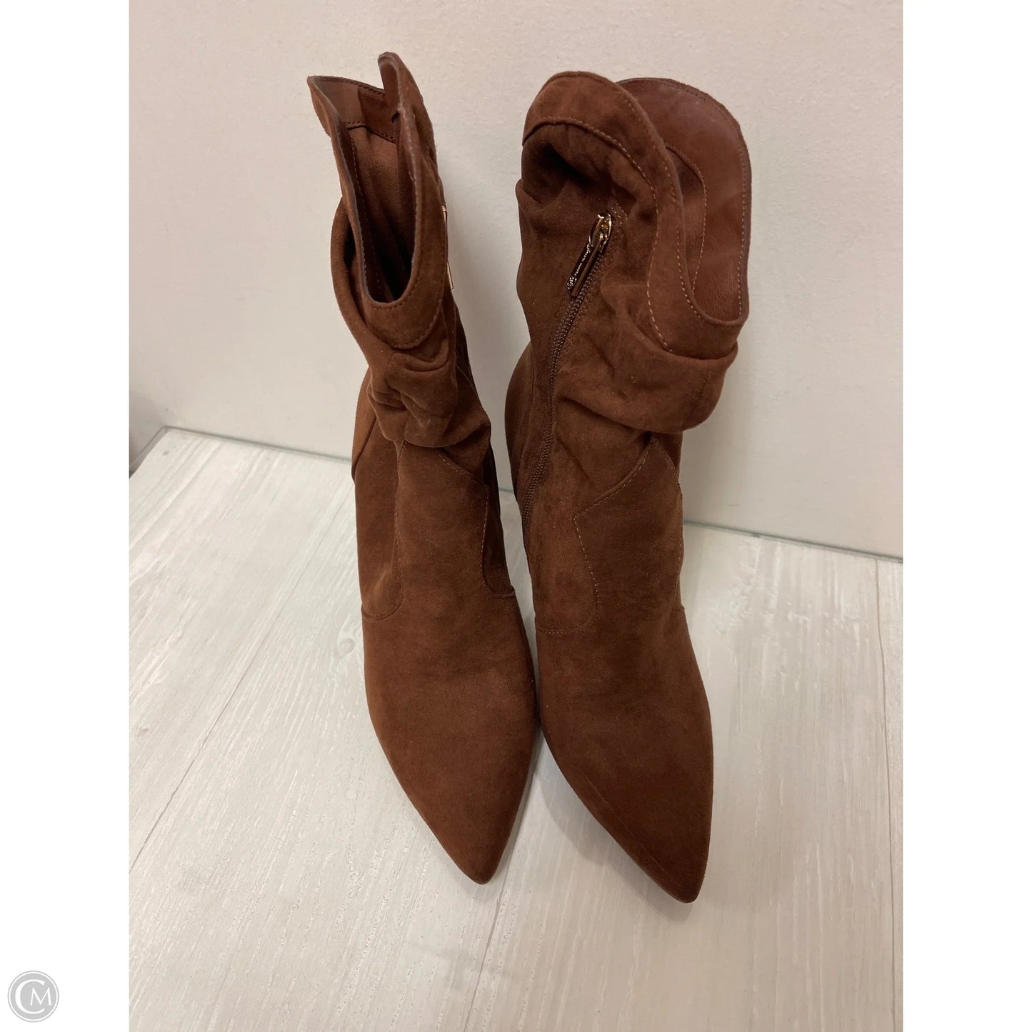 Boots Ankle Heels By Jessica Simpson In Brown, Size: 9.5