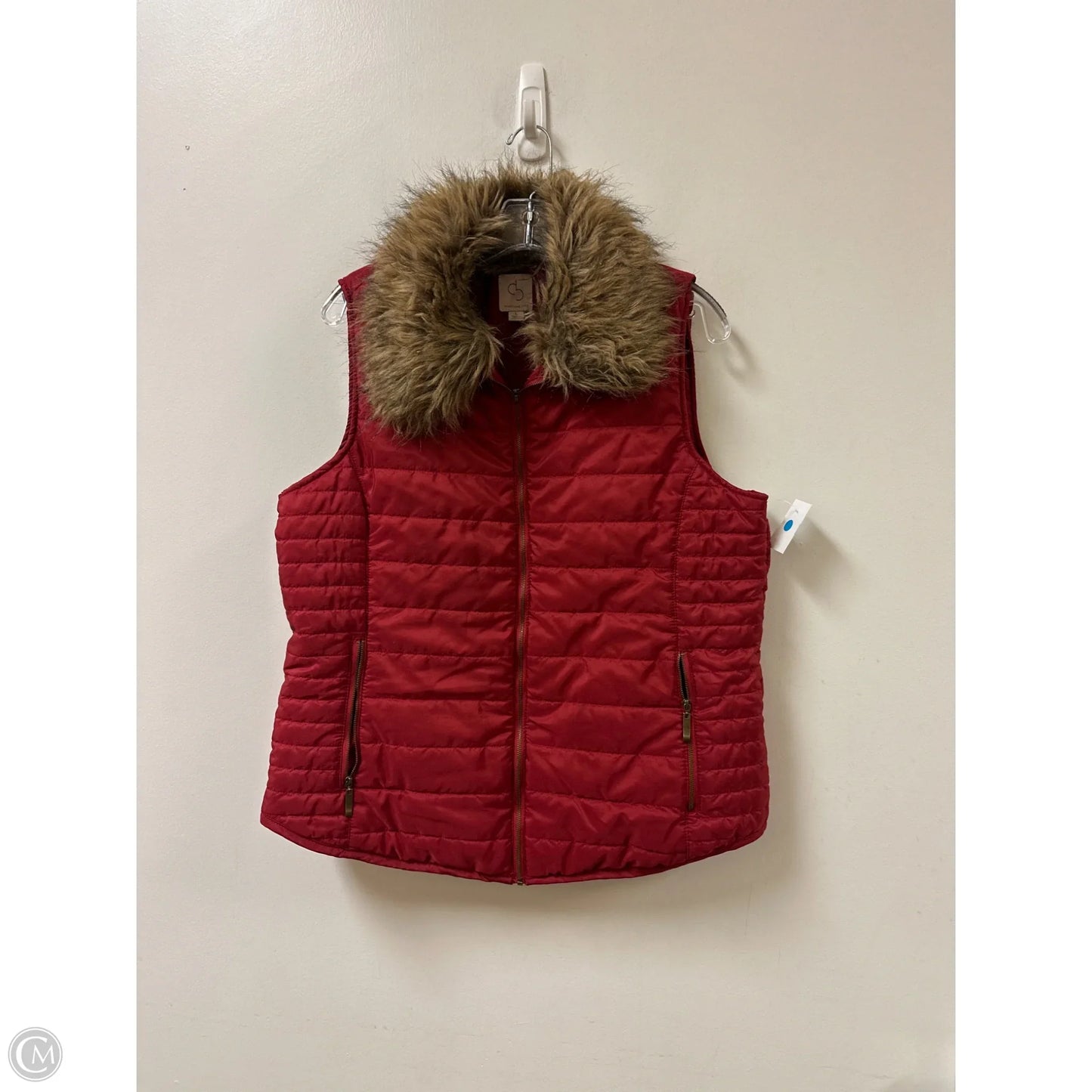 Vest Puffer & Quilted By Dressbarn In Red, Size: L