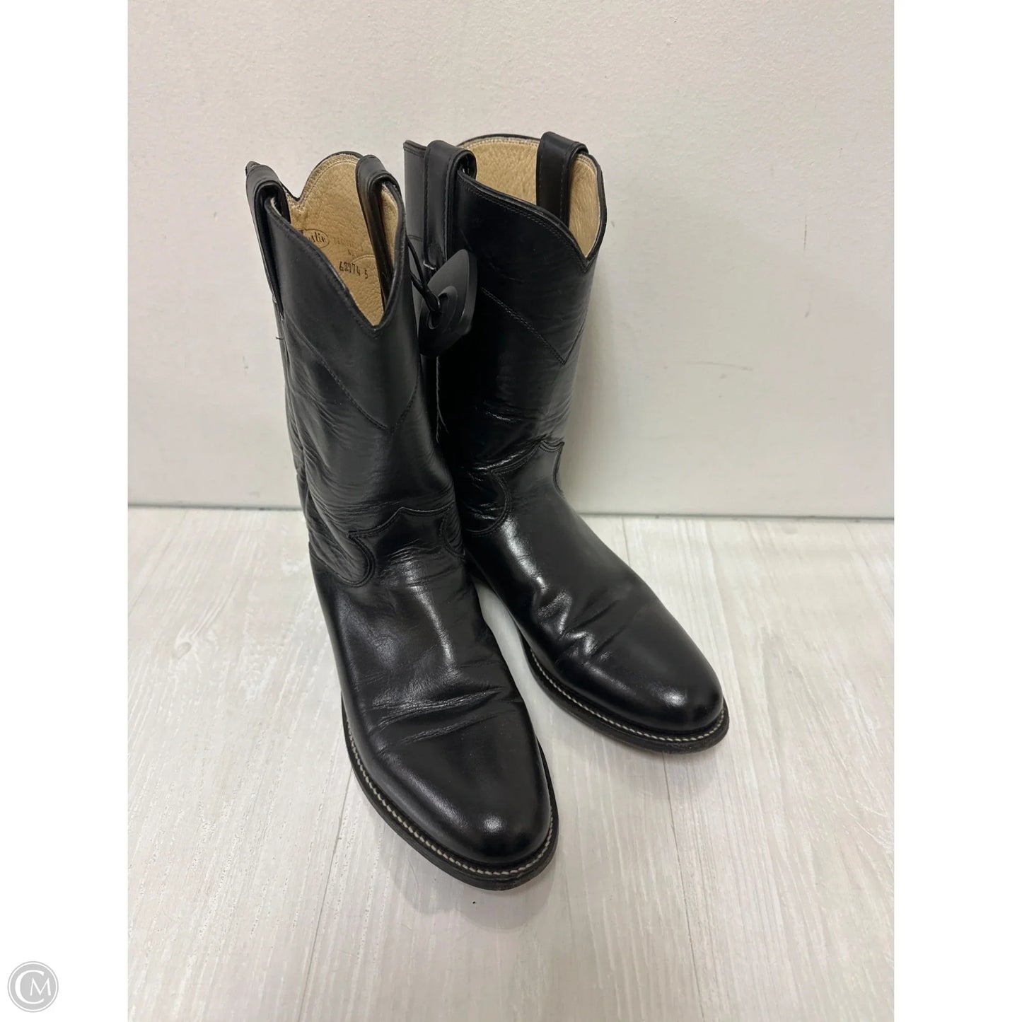 Boots Western By Justin In Black, Size: 8.5