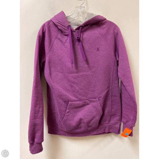 Athletic Sweatshirt Hoodie By Champion In Purple, Size: M
