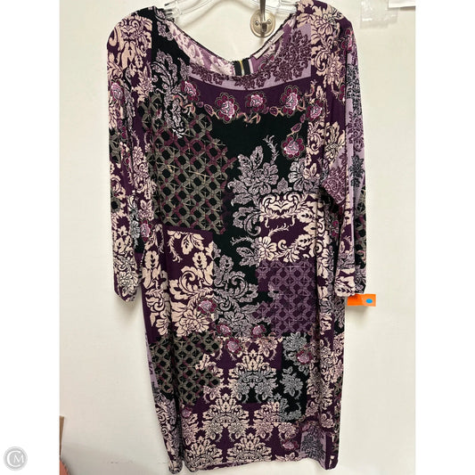 Dress Casual Short By Chicos In Black & Purple, Size: Xl