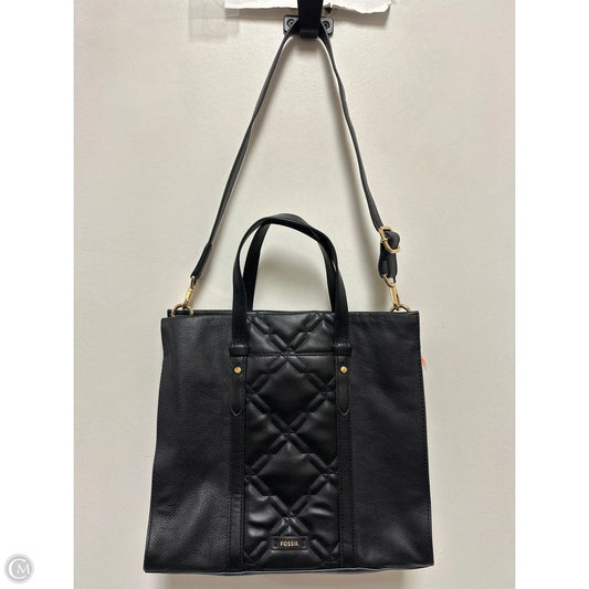 Handbag Leather By Fossil, Size: Large